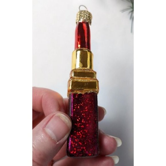 Lipstick Old World Christmas Ornament - Picture 3 of 4